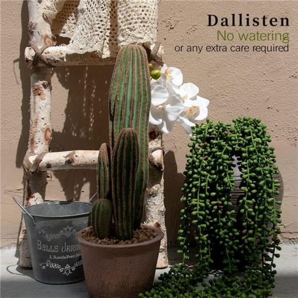 6 Pcs Artificial Succulents Hanging Plants,Fake String of Pearls Greenery Plants - Picture 4 of 6